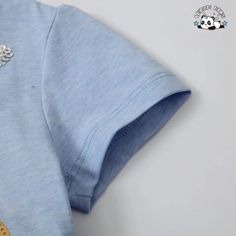 LEZONKIDS - 2024 New Fashion printed unicorn design baby girl dress boutique princess tulle girls dress